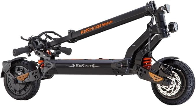 KuKirin G2 Master Trottinette électrique pour adultes, pneus offroad sous vide de 10 pouces, autonomie de 70 km et étanche IP54, trottinette électrique offroad pliable à double moteur avec suspension