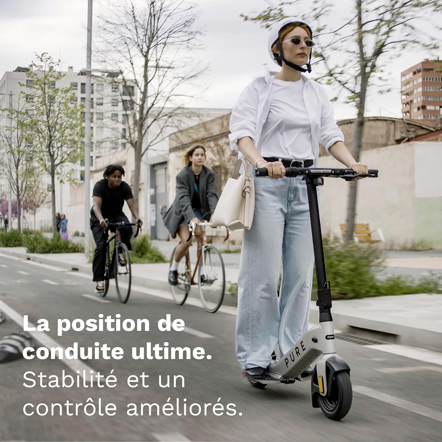Advance Flex Trottinette Electrique Adulte - Position de Conduite Ultime, Scooter Électrique Grande Autonomie 40km, Moteur 710W, Légère et Pliable Trottinette, Pneus 10 Pouces sans Chambre à Air Gris Mercure