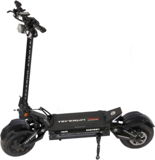TEVERUN Trottinette Electrique Adulte Fighter Suprem 7260R V3, 2 Moteurs de 2500W, Autonomie jusqu'à 200km, 25kmh, Pneus Tubeless 13", Ecran TFT 3,5 Pouces, Noire