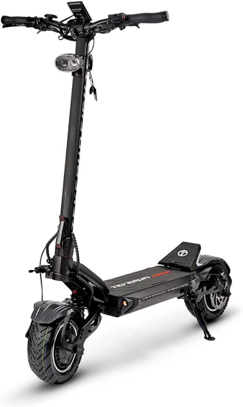 Teverun Trottinette Electrique Fighter 11, 2 Moteurs 2500W, Autonomie jusqu'à 80km, 25 KM/H, Écran LED 5x5, Une Trottinette Robuste et puissante, Noire