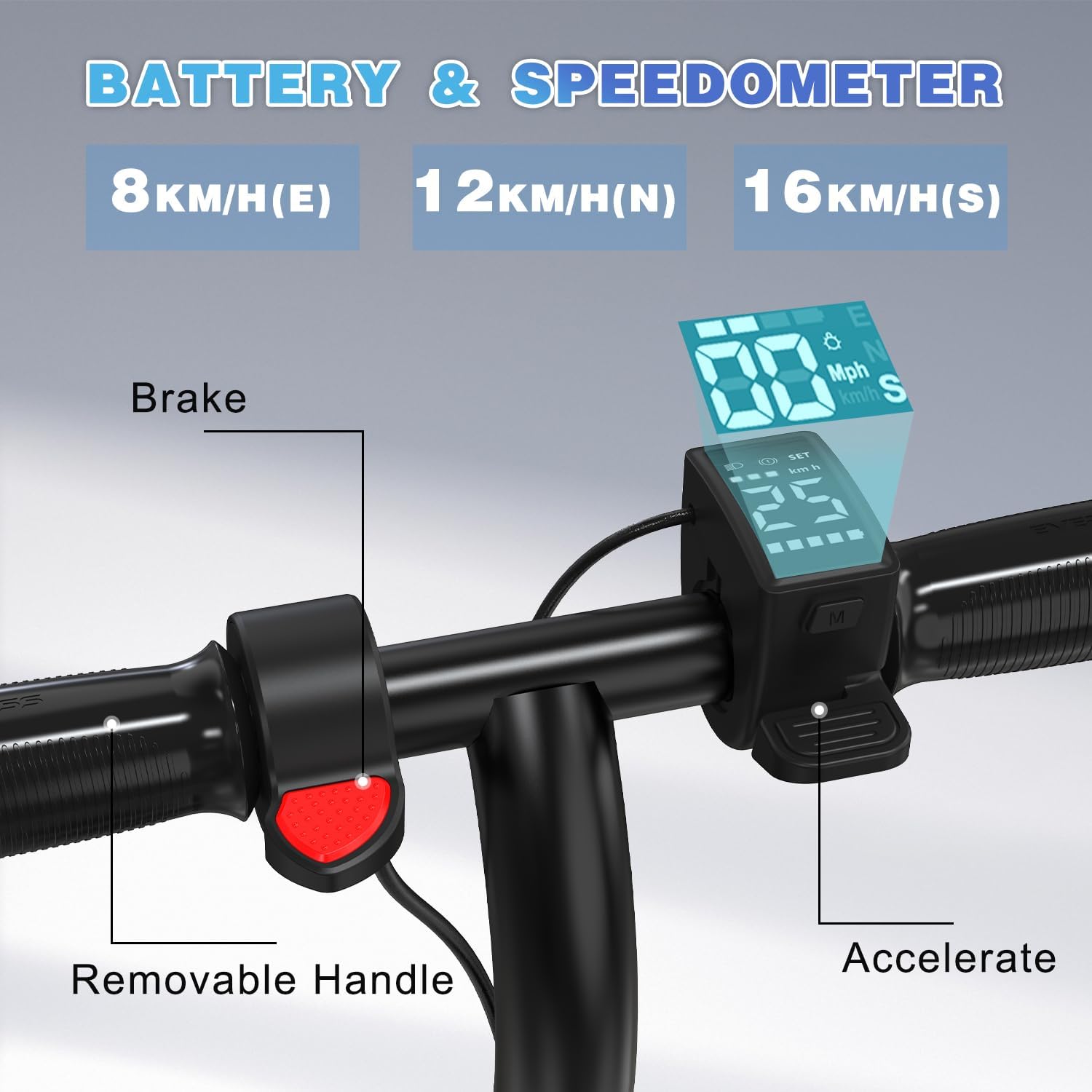 E6 Trottinette Électrique pour Enfants, E-Scooter Portable de 7" pour 6-12 Ans, Trottinette Électrique avec Une Autonomie Allant Jusqu'à 20KM et Lumières à 7 Couleurs, 3 Modes de Vitesse Noir