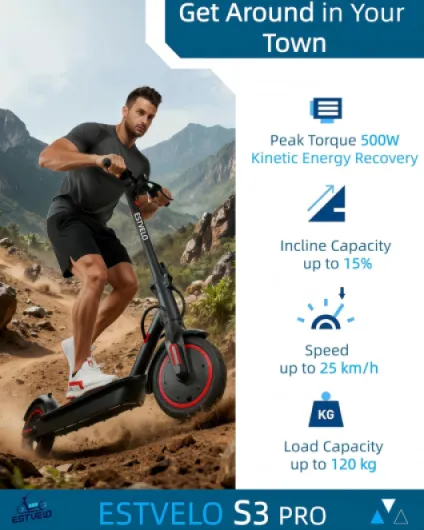 Trottinette électrique pliable pour adultes, portée de 20/40 km, pneu à plat de 21,6 cm, contrôle par application, double freinage Noir 25-30Km