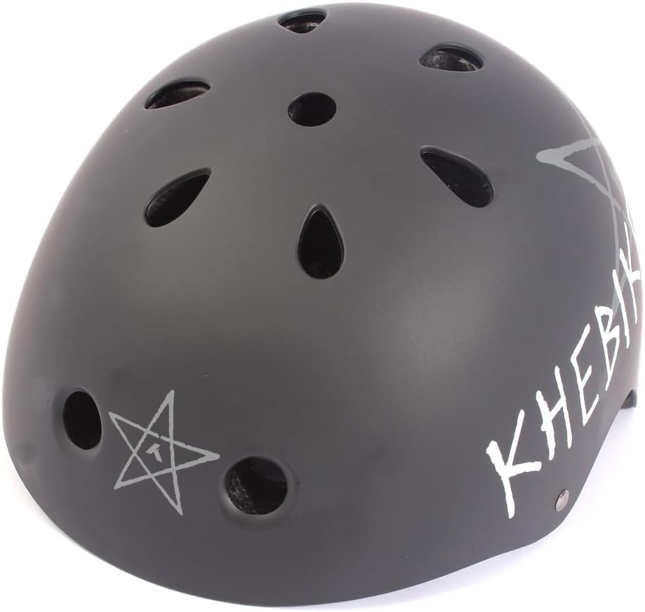 KHEbikes KHE Pro BMX Freestyle Enfants Casque Skate Scooter Mat Noir Taille L 58-61cm