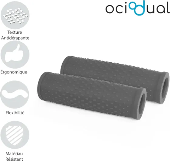 Poignée Trottinette Électrique, 2X Poignées de Guidon de Scooter Électrique, Poignées Compatibles avec Xiaomi 1S, M365, Essential, Pro, Pro 2, Accessoires Trottinette Électrique Gris