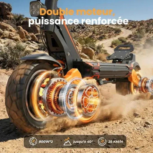 Test isinwheel GT1Dual : la trottinette électrique costaud pour le quotidien et les chemins