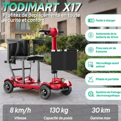 Test TODIMART X17 : le petit scooter PMR pliable qui fait le job au quotidien