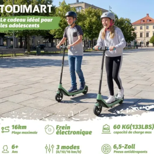 Test TODIMART T1 : une trottinette électrique simple et rassurante pour les 6-12 ans