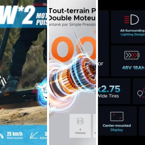 Les 3 meilleurs trottinettes électriques batterie intégrée au châssis (avril 2026)