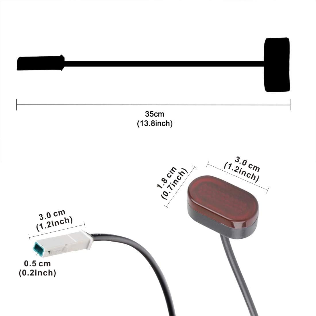 Lumière de frein arrière feu arrière feu arrière pour Xiaomi 1S/M365/Pro accessoire de pièce de rechange de scooter électrique
