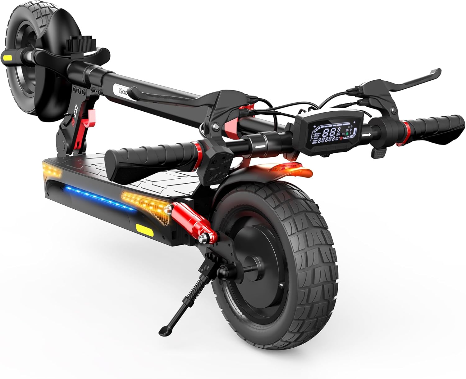 IX3 Trottinette Électrique Pliable Adulte 800W - Batterie 48V 10Ah - 25km/h - Autonomie 30-40km - 10'' Tout-Terrain - Éclairage Ambiance LED - APP Minirobot