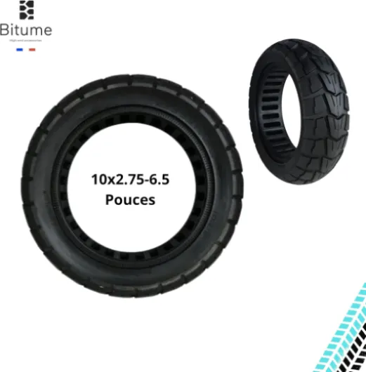 Pneu Plein Semi Offroad 10x2.75-6.5 Trottinette Électrique UrbanGlide E-CROSS PRO, Speedway/Speedway Pro, Speedway 5, Rockway/Crossover, Dualtron 3, All Road 5 Increvable - Roue Avant Arrière