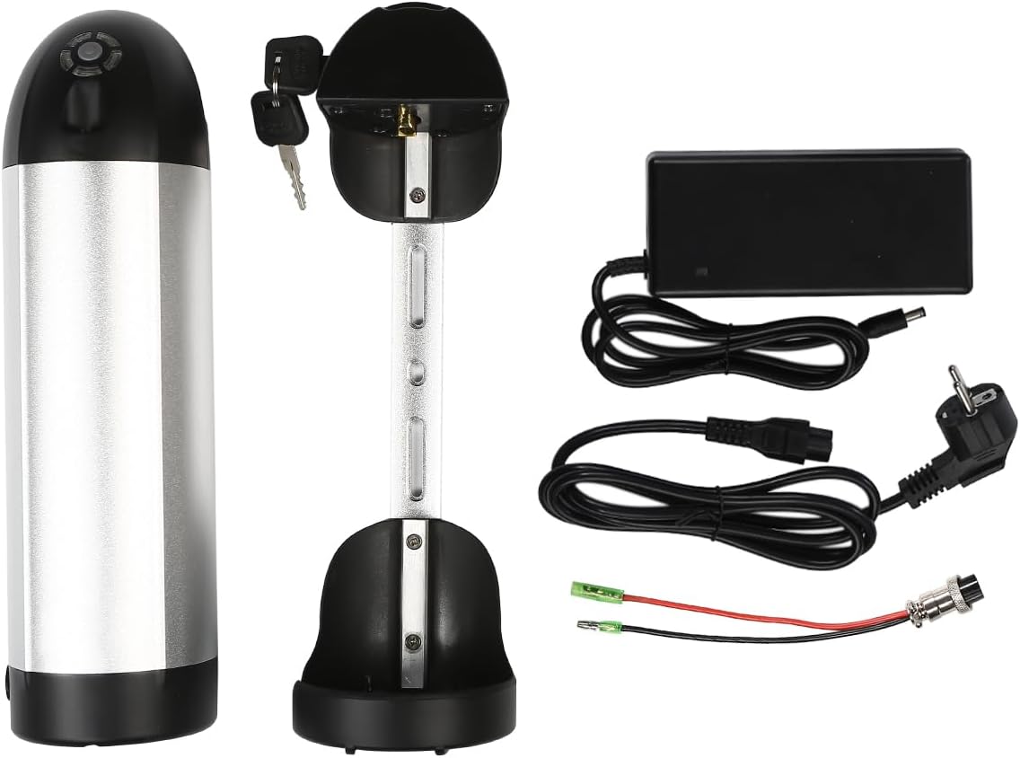 Batterie pour vélo électrique 36 V 11,6 Ah avec support et chargeur compatible avec moteur 36 V 250 W 500 W