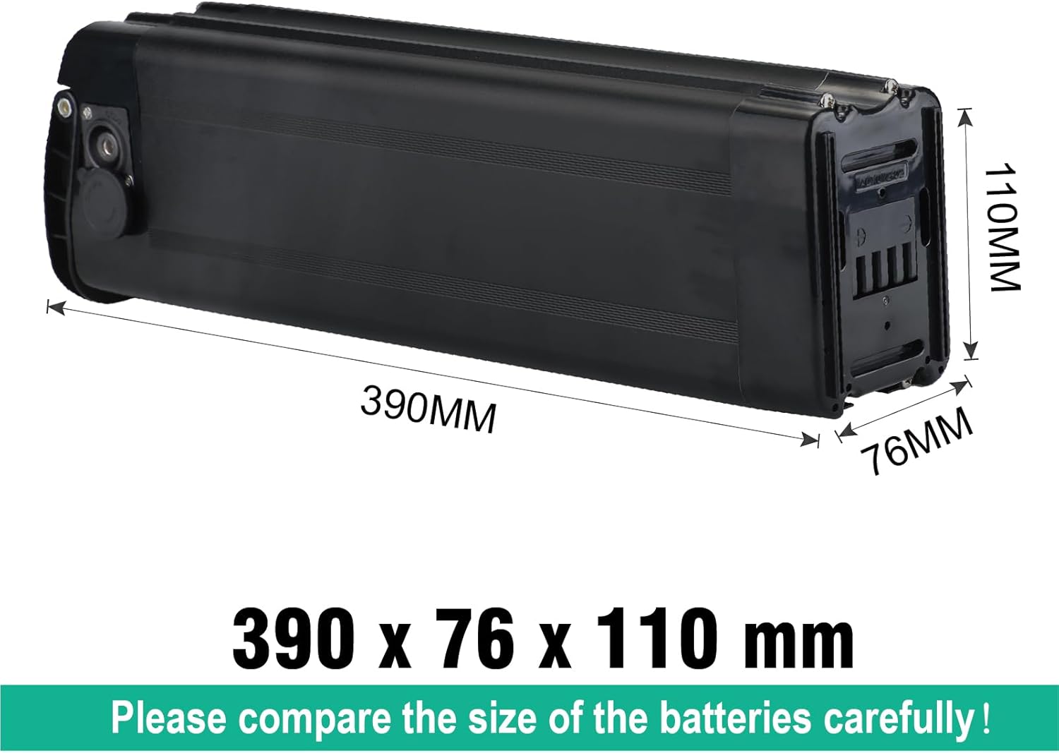Ebike accu 36V 48V vélo Pedelec accu vélo électrique Whitebait Forme pour Aldi pour MiFa Trio pour Samsung Zhenlong Phylion et Beaucoup Plus avec Chargeur (36V 16Ah)