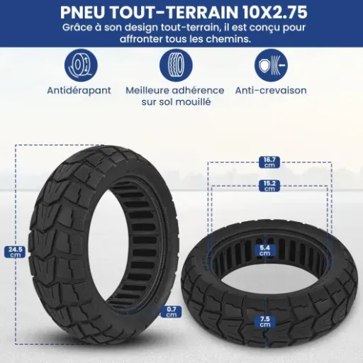 Test ANSENI Pneu Plein 10x2.75 : fini les crevaisons, bonjour la galère de montage