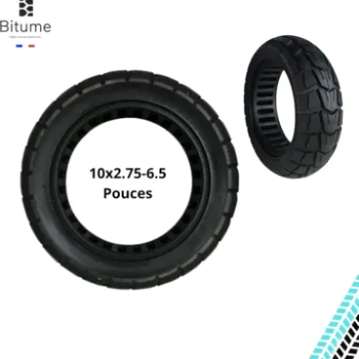 Test BITUME Pneu Plein Semi Offroad 10x2.75-6.5 : fini les crevaisons, mais pas les galères de montage