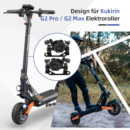 Frein Scooter Étrier de frein disque de frein avant disque de frein gauche avant et gauche arrière pour Trottinette électrique KuKirin G2 Pro/G2 Max 1 Paire