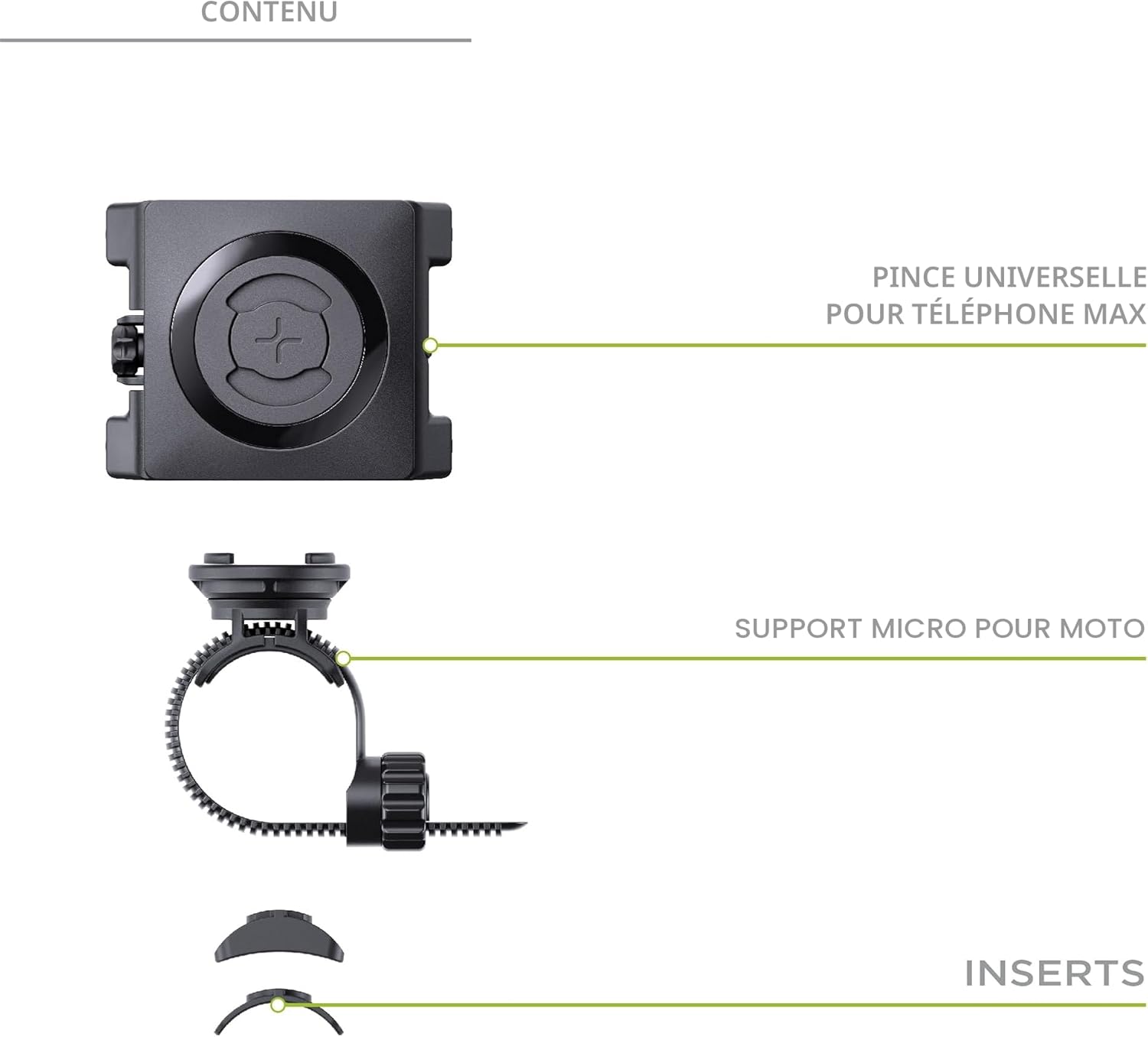 Support Universel de Téléphone Portable pour Vélo - Support Smartphone pour Vélo de Ville & VTT- Verrouillage Rotatif, Prise en Pince Solide - Appareils 58-85mm - Accessoire Cyclistes