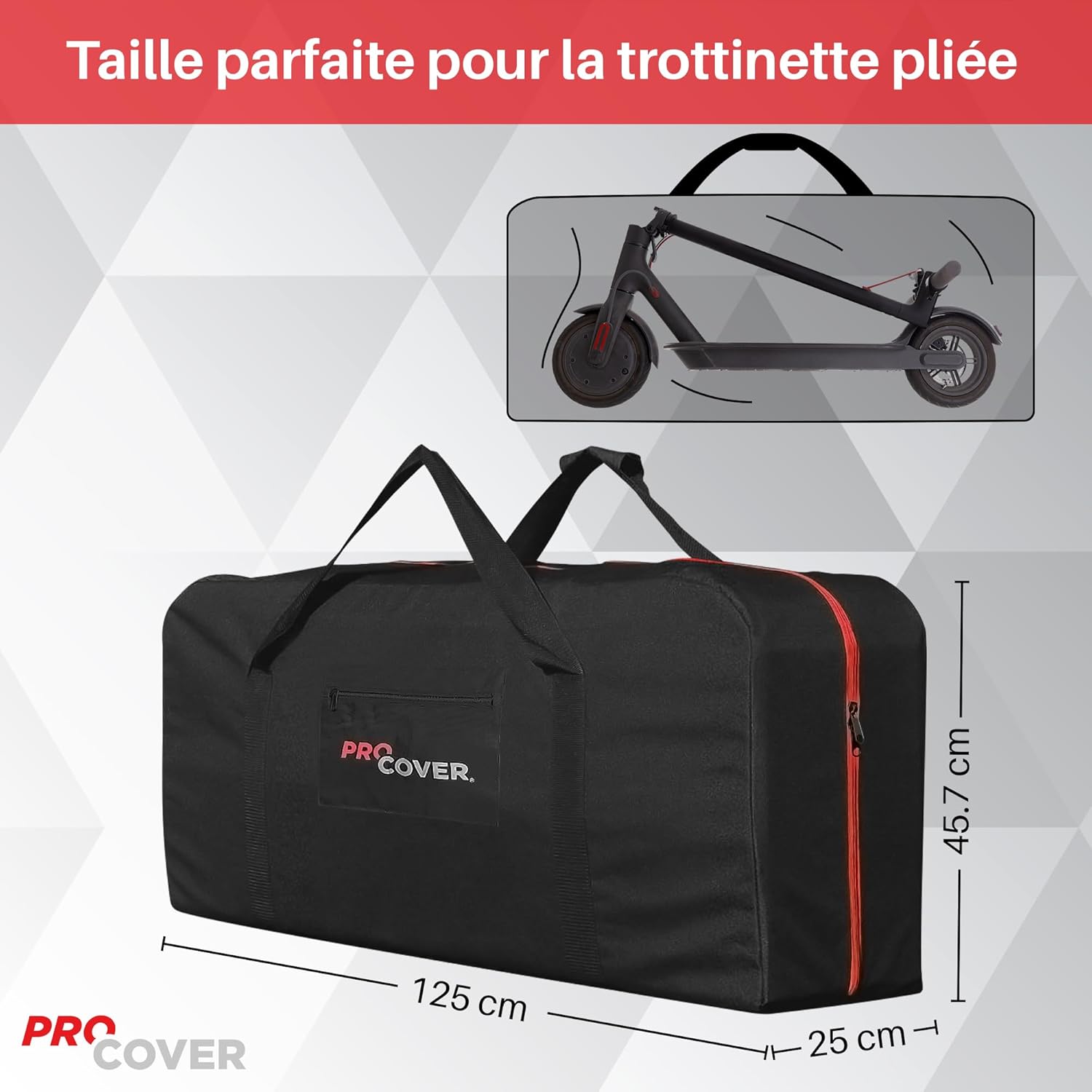 ProCover Sac de Transport Premium pour Trottinette électrique - Compatible Toutes Marques - Grand Sac idéal Transport ou Rangement - Housse de Stockage Solide et étanche Taille unique