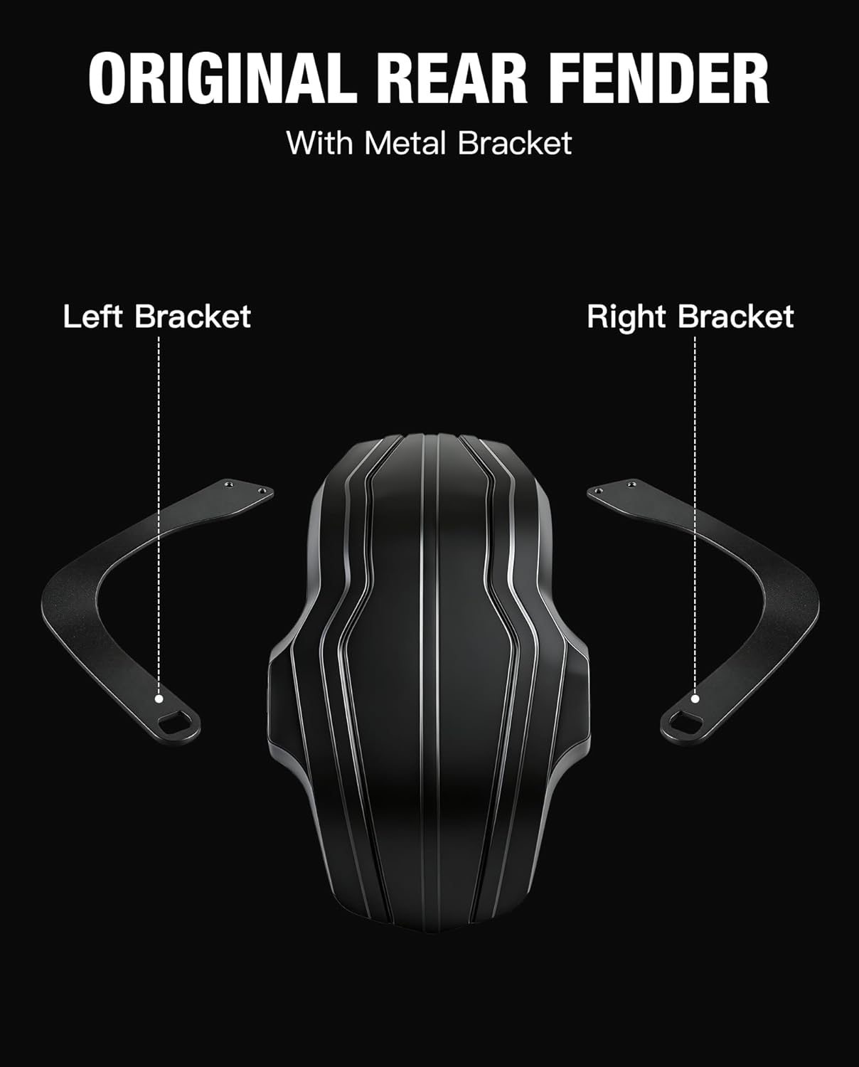 Protège-boue avant et arrière pour trottinette avec support compatibles avec trottinette électrique Teverun Fighter 11/11+, protège-boue avant et arrière imperméables avec support accessoire