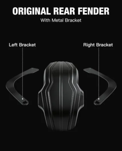 Protège-boue avant et arrière pour trottinette avec support compatibles avec trottinette électrique Teverun Fighter 11/11+, protège-boue avant et arrière imperméables avec support accessoire