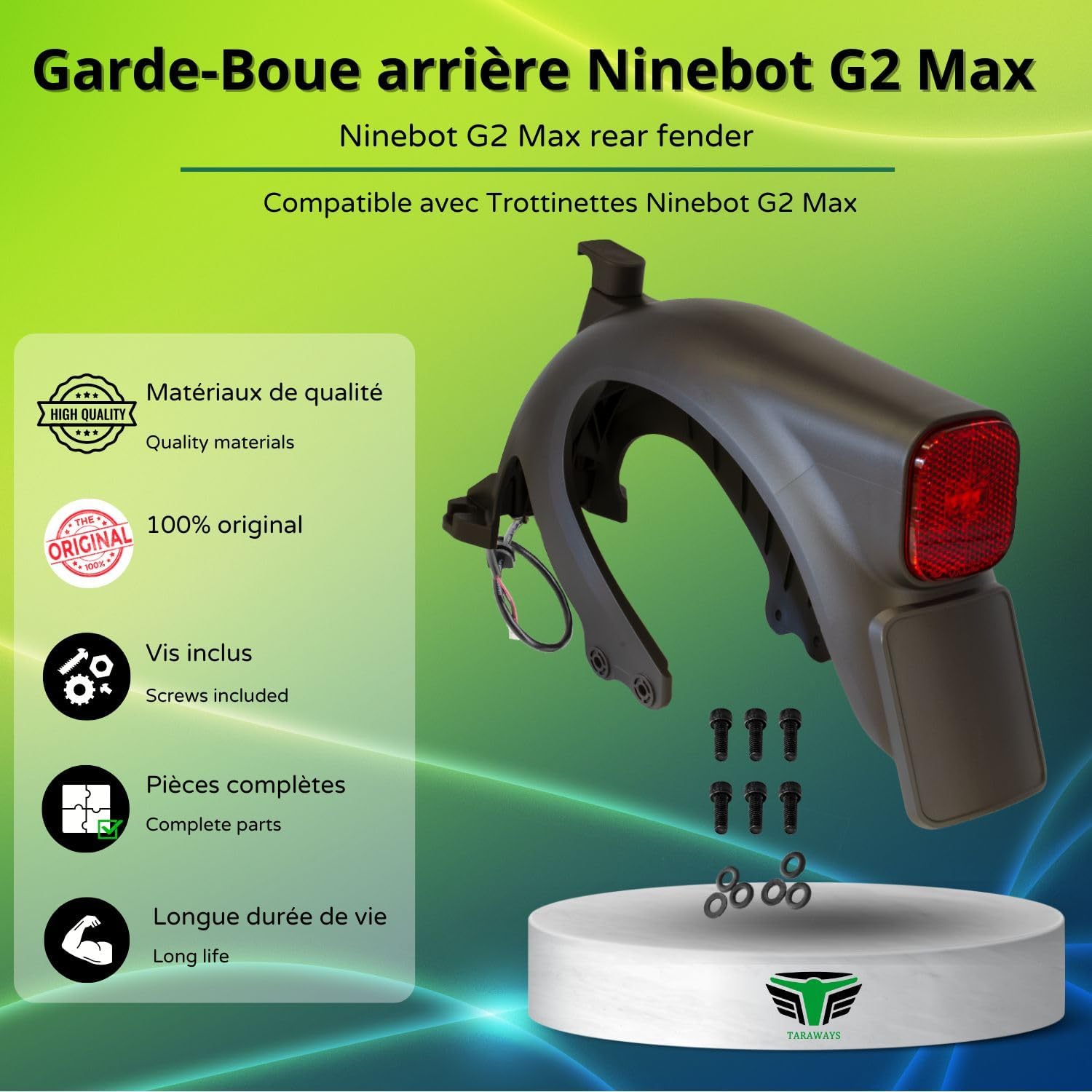 Garde-Boue Roue Arrière pour Trottinette Electrique Ninebot G2