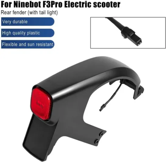 JOYSOG Garde-boue arrière pour trottinette électrique Ninebot F3 F3 Pro avec accessoires feux arrière