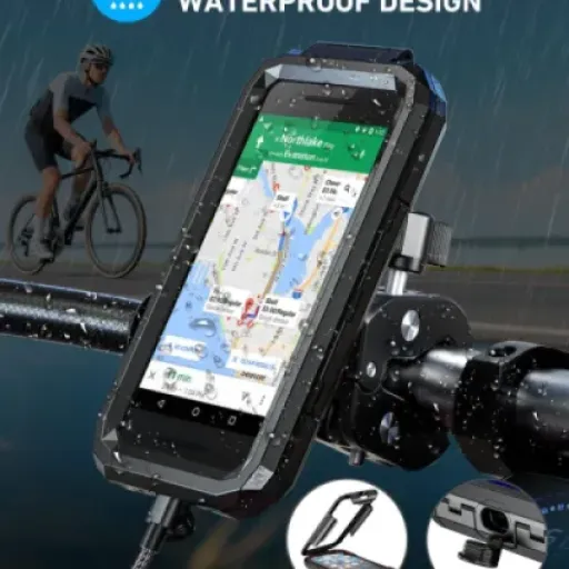 Test LUROON Support Téléphone Vélo/Moto : la housse rigide qui tient bien le téléphone sous la pluie