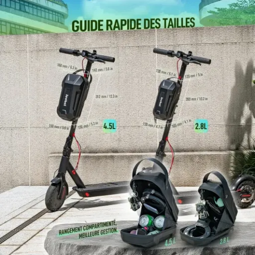 Test Jeebel sacoche 2,8L + antivol chaîne : combo pratique pour trottinette, mais pas un coffre-fort