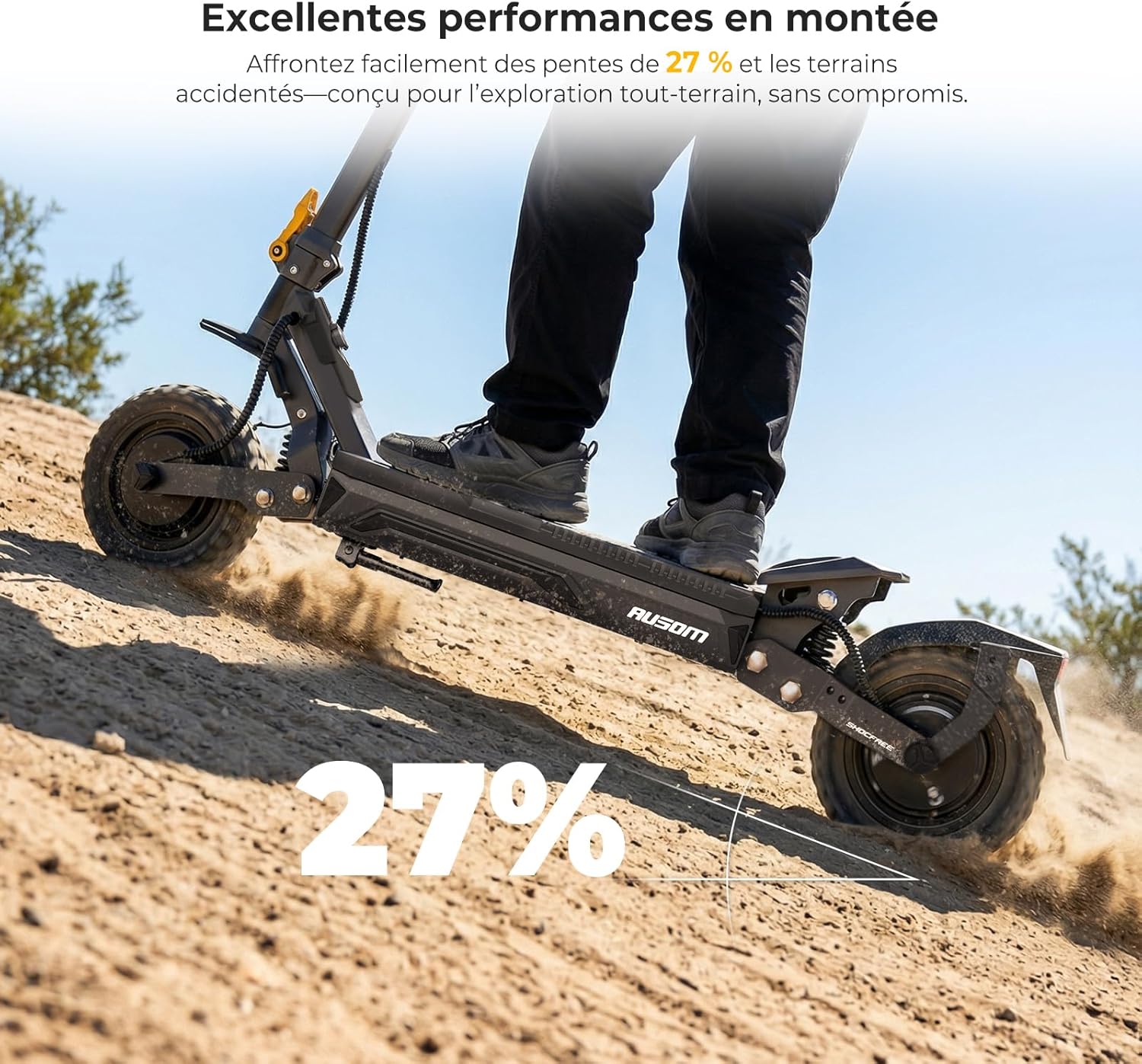 Gosoul 2 / L2 Max Trottinette Électrique Adultes, Autonomie 70KM/90KM, Freins à Disque avec E-ABS, Idéale pour Les Déplacements Urbains, 10" trotinette électrique Pliable Tout Terrain Gosoul 2-Double Moteur-70KM
