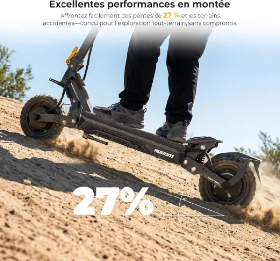 Gosoul 2 / L2 Max Trottinette Électrique Adultes, Autonomie 70KM/90KM, Freins à Disque avec E-ABS, Idéale pour Les Déplacements Urbains, 10" trotinette électrique Pliable Tout Terrain Gosoul 2-Double Moteur-70KM