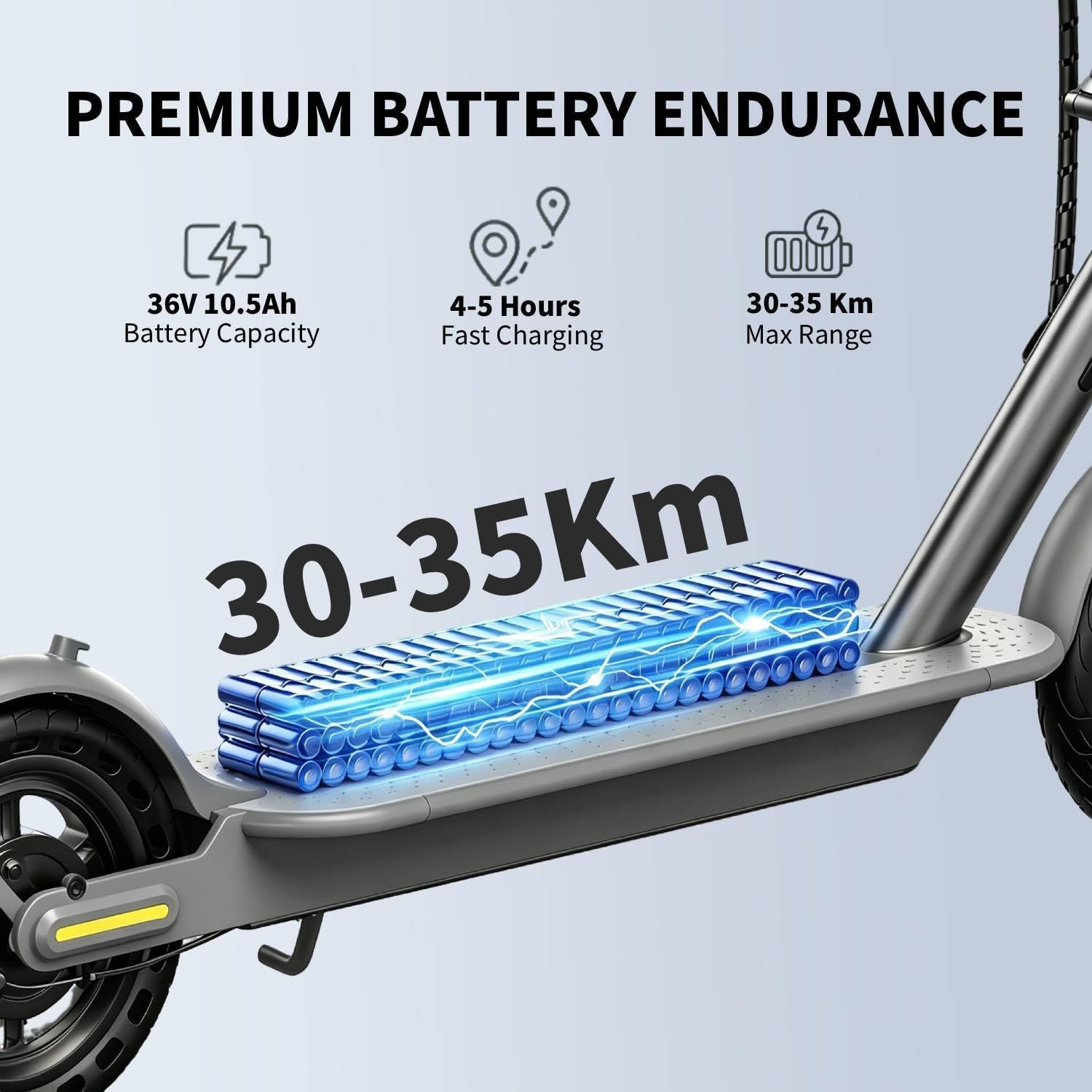 Trottinette Electrique Adulte, Moteur 350W/25Km/h Autonomie 25-35Km Trottinette Électrique Pliable 8,5" Pneu Anti-crevaison Electric Scooter avec Double Frein, APP, Charge 120kg Jaune