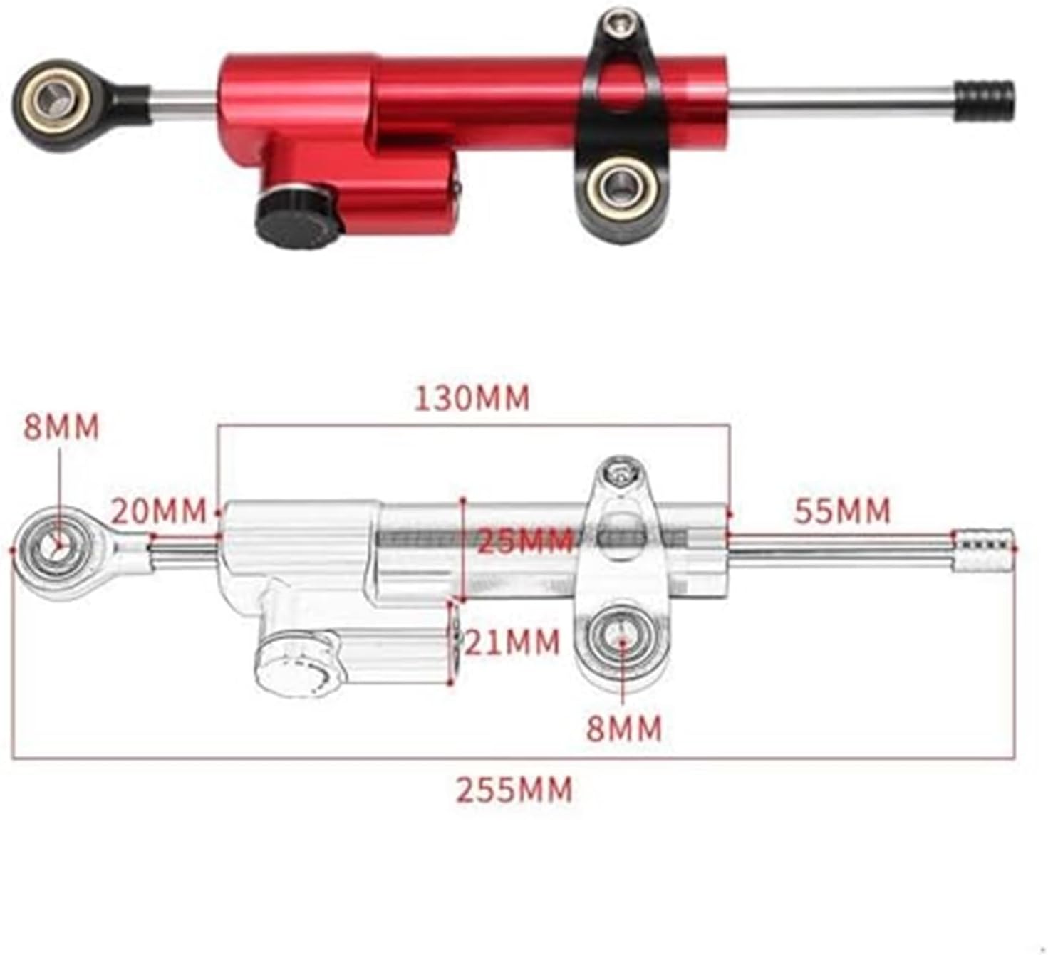 Kit de support d'amortisseur direction, amortisseur stabilisateur CNC for scooter électrique Inxing V5 réglable Amortisseur de direction pour scooter électrique(BLACK 1 set2) Noir 1 set2