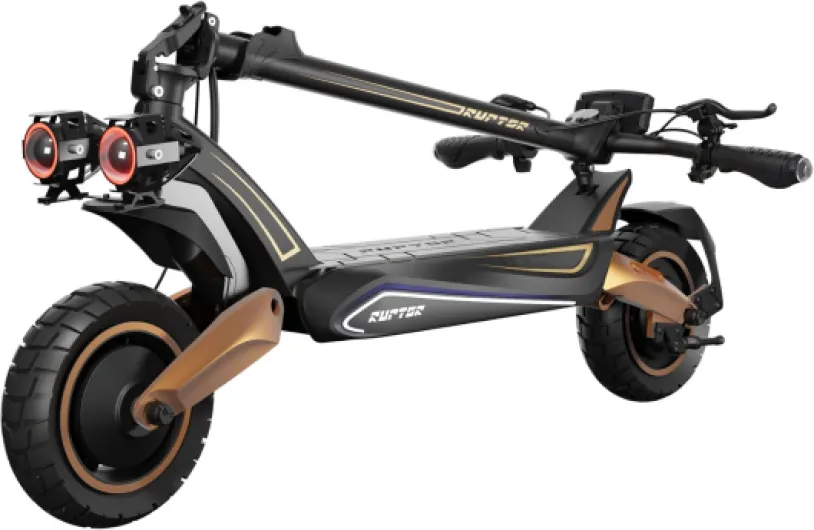 Trottinette Électrique Ruptor R6 v4 – 20 km/h, 80 km Autonomie, Double Moteur 2x800W, Batterie 48V 20Ah, Roues 10", Freins Hydrauliques, 150 kg Max, NFC, LED RGB, Suspension, IP65