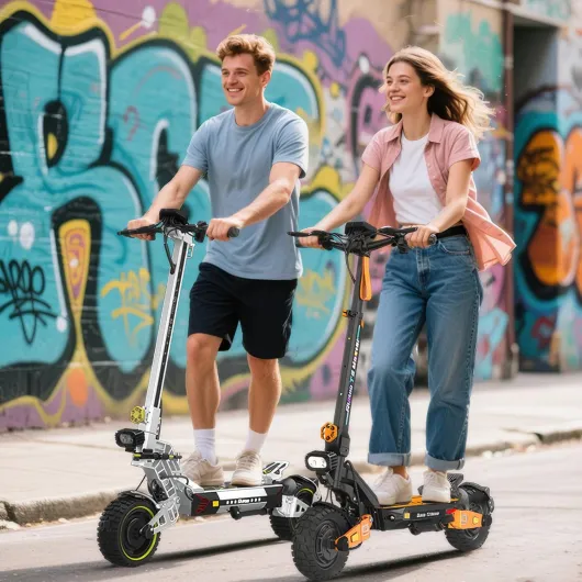 T2 Master Trottinette Électrique, Autonomie Max 60-65KM, Double Moteur, Batterie 52V 20.8Ah, Pneus Tout-Terrain 10 Pouces, 3 Mode de Vitesse, Affichage Intelligent, Facile à Plier