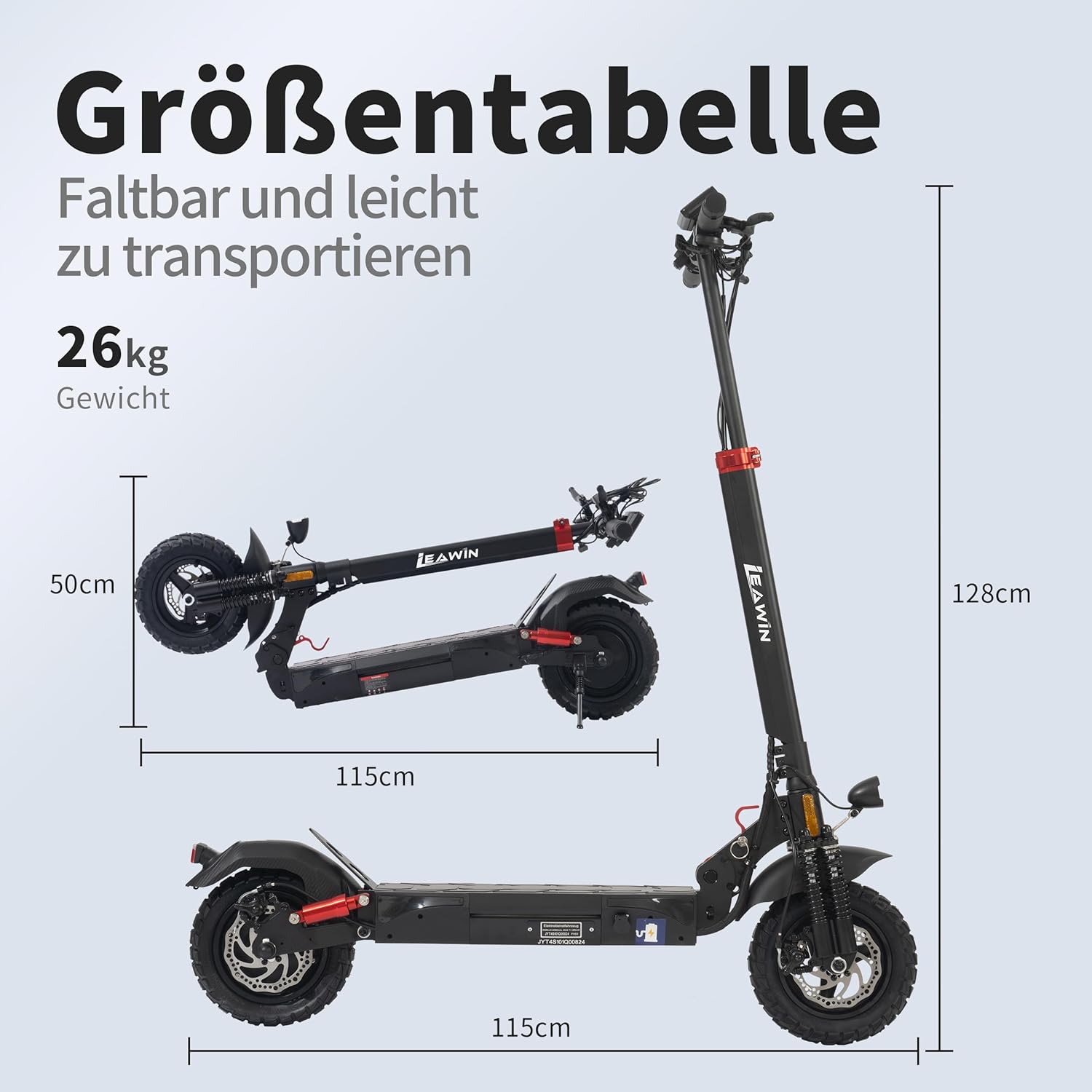 Trottinette électrique homologuée Route, 10pouces, Batterie 48V 12.5AH, Moteur 500W/20km/h, Max - 50/40 km, Double système de freinage, idéale pour Adultes, trajets Domicile-Travail et Tout-Terrain