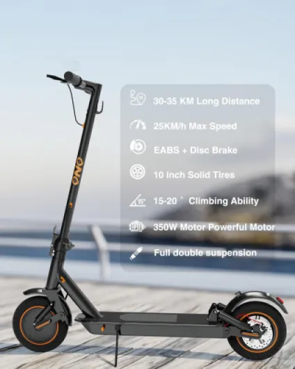 QnQ Trottinettes Électriques, 8.5"/10" Électrique Trottinette Pliable, Moteur 500W, Batterie 7.8AH/10.4AH, Application, Maximum 25km/h, Portée de 20 à 35 km, Double Frein, Double Amortisseurs 10''-35KM-500W