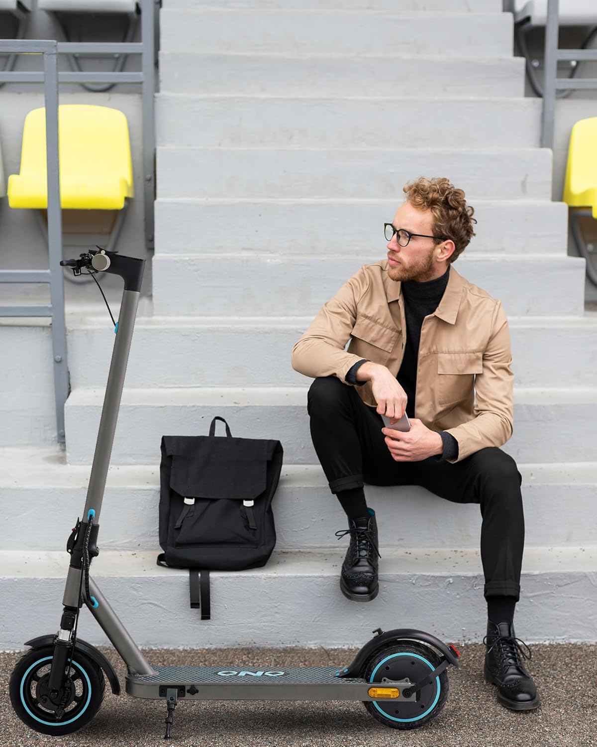 QnQ Trottinette Électriques, Moteur 500W/1500W, 8.5'' Pneu Anti-crevaison, Batterie 10.4AH, autonomie de 20 à 35 km, 3 Modes, Maximum 25km/h, Double Frein, Double Amortisseur, APP 500W-Moteur