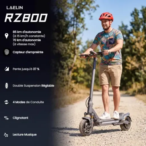Test LAELIN R-Série RZ800 : grosse trottinette musclée, mais pas pour tout le monde