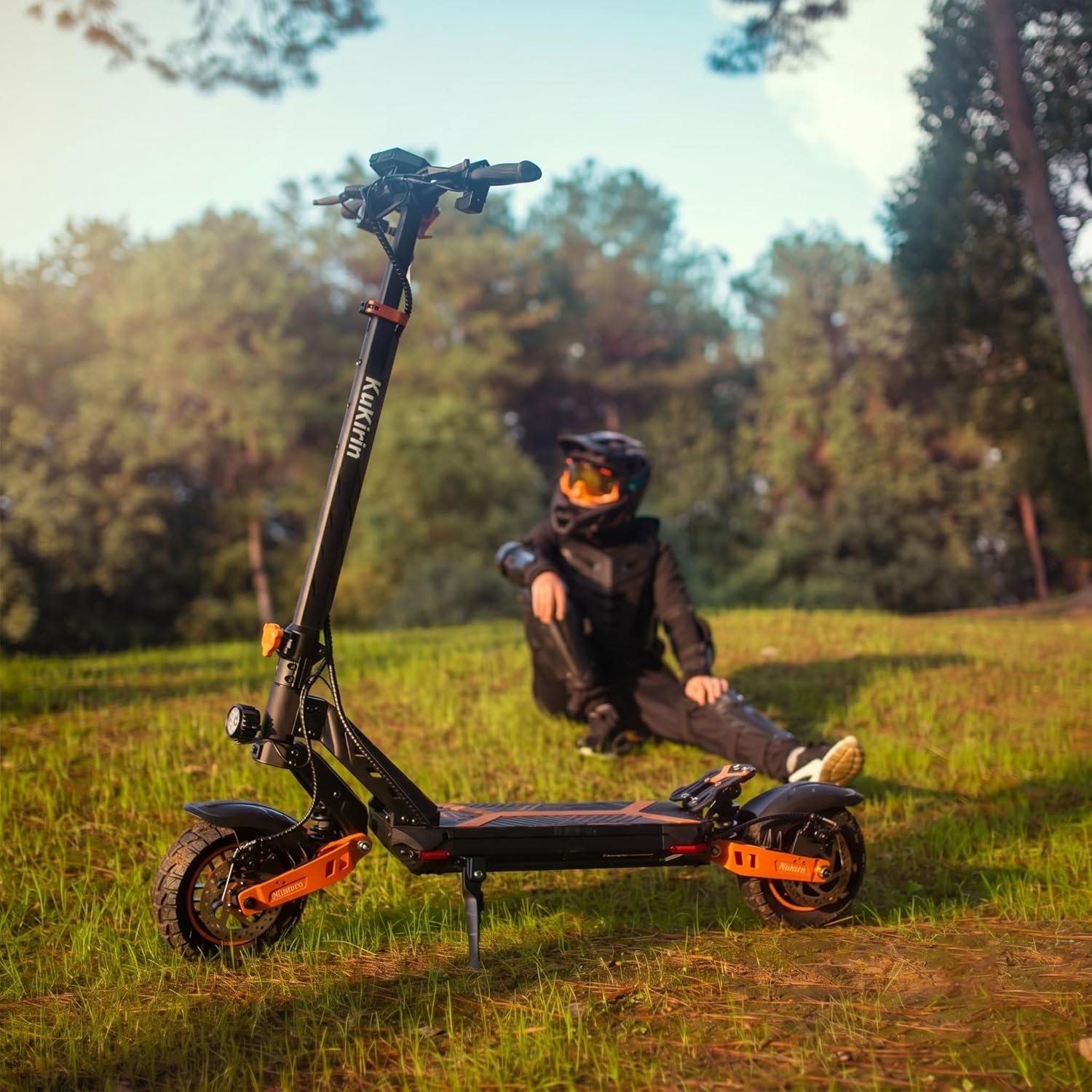 Trottinette électrique Adulte, Batterie 48V 20,8Ah, Jusqu’à 70 km d’autonomie, Pneus Tout-Terrain gonflables 10 Pouces, Double Suspension à Ressort, Double Frein à Disque, Écran LCD, Pliable
