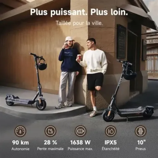 Test NAVEE GT5 Max : la trottinette urbaine costaude mais pas légère à trimballer
