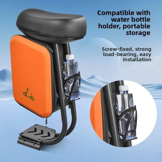 Sacoche de siège de trottinette électrique 10 L étanche EVA pour M365 1S Pro Pro2 Mi3 G2 Absorption des chocs et du soleil Noir Orange pour les trajets quotidiens Facile à installer