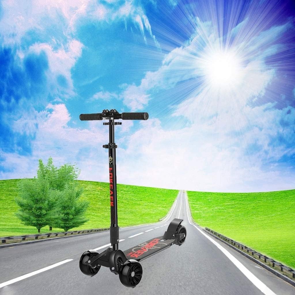 Scooters de mobilité, Scooter Adulte, Scooter à 3 Roues, Convient aux Adolescents, Scooter Simple Léger Pliable avec Roue Flash, Scooter à Pédale Antidérapante (Color : B