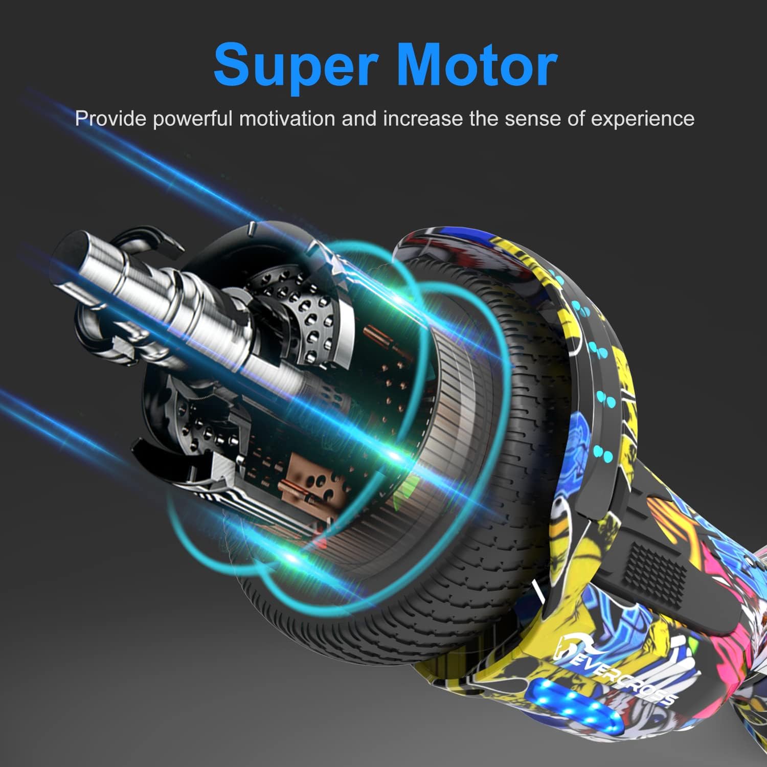 XP9 Hoverboards avec Siège 6,5'', Overboard avec Hoverkart pour Enfant, Hoverboards avec Musique Bluetooth et Lumières LED, 4 AH Batterie, Max 15 km/h, 7KG Overboard avec 5,6KG Overkart Hip Hop