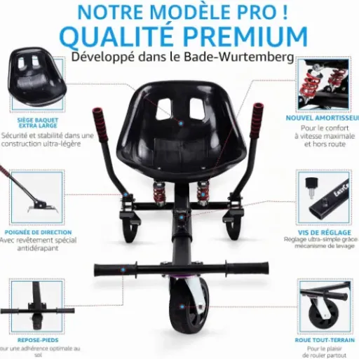 Test EasyCruiser Pro : le siège d’hoverboard qui transforme vraiment le hoverboard en kart fun et (un peu) plus safe