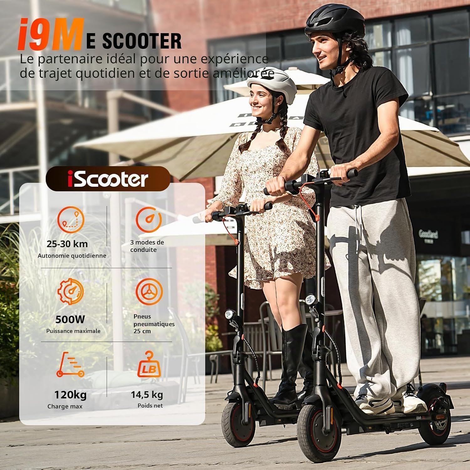 Trottinette électrique avec Homologation routière pour Adultes avec Commande par Application Intelligente - Autonomie Max - 30 km, ABE - Trottinette électrique Pliable avec pneus gonflables